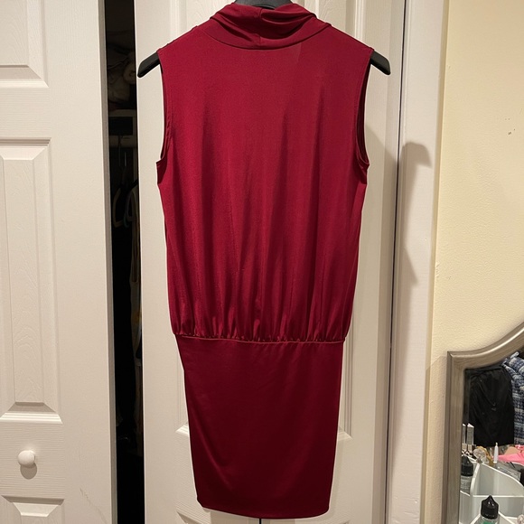 Venus- red wine deep V dress - Picture 4 of 4